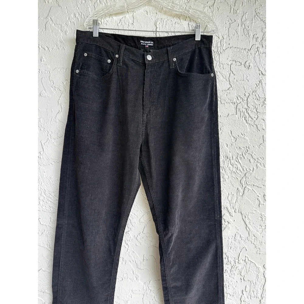 Polo Ralph Lauren Vintage Mens 36x34 Dark Brown Relaxed Corduroy Pants Preppy